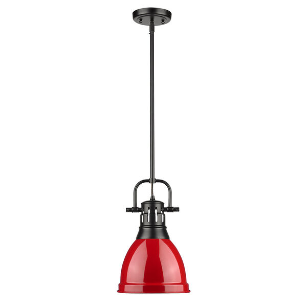 Duncan Black and Red 14-Inch One-Light Mini Pendant, image 2